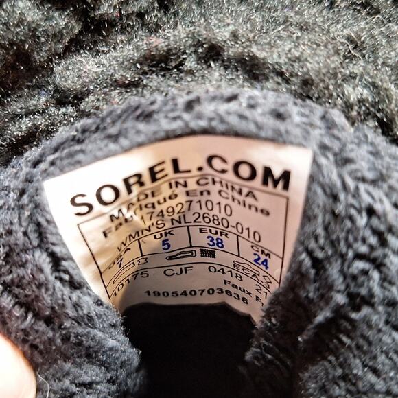 Sorel Women's Emelie Lace up suede shepa lined boots 1749271 size 7 equestrian - Picture 6 of 7